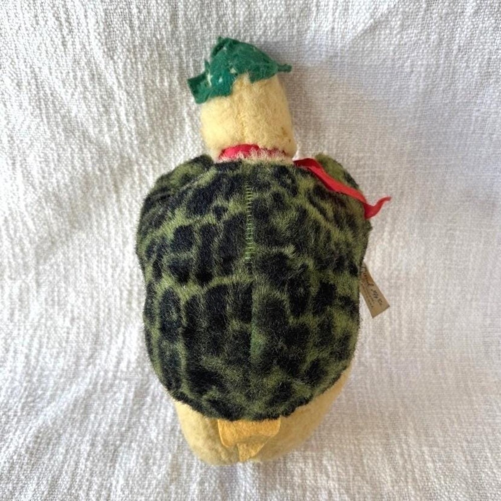 Antique 1930s GUND Turtle Plush Made in Manhattan American Folk Art Stuffed Toy
